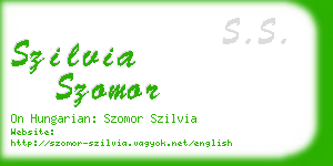 szilvia szomor business card